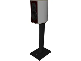 Studio Monitor Speaker with Stand 3D Model preview