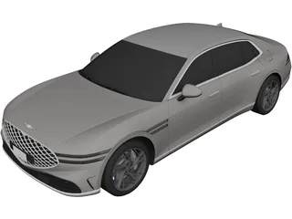 Genesis G90 (2022) 3D Model preview