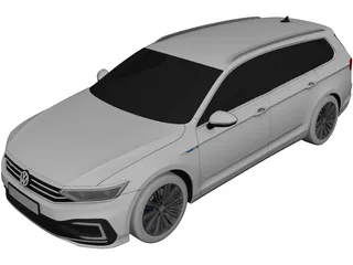 Volkswagen Passat GTE Variant (2020) 3D Model preview