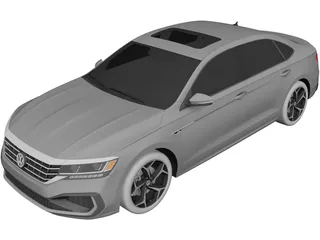 Volkswagen Passat R-Line (2020) 3D Model preview