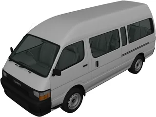 Toyota HiAce H100 Commuter (1992) 3D Model preview