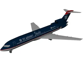 Boeing 727-300 3D Model preview