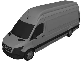 Mercedes-Benz Sprinter Panel Van L4H3 RWD (2019) 3D Model preview