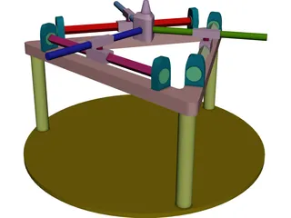 Robot Parallel Manipulatar 3D Model preview