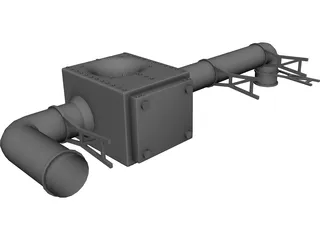 Roof Air Conditioning Unit 3D Model preview