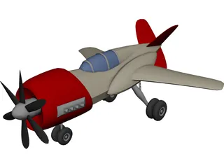 Racing Airplane 3D Model preview