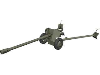 D-44 AT Cannon 3D Model preview