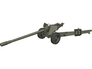 M-46 Field Cannon 3D Model preview