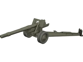 ML-20 WW2 Cannon 3D Model preview