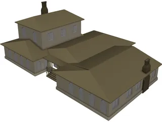 Large House 3D Model preview