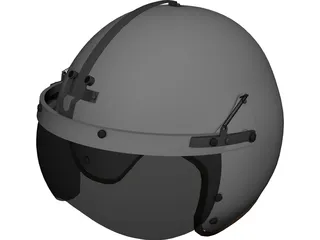 USAF P-4B Flight Helmet 3D Model preview