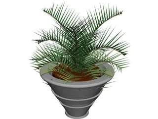 Plant in Vase 3D Model preview