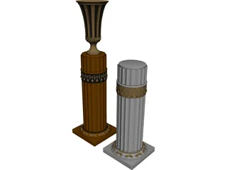 Columns 3D Model preview
