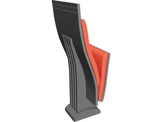 Auditorium Chair 3D Model preview