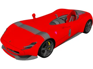 Ferrari SP1 Monza (2019) 3D Model preview