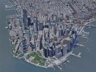 New York City, Lower Manhattan, USA (2021) 3D Model preview