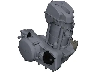 Honda CRF450 Engine 3D Model preview