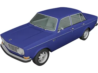 Volvo 144 (1967) 3D Model preview