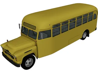 Chevrolet 6700 School Bus (1955) 3D Model preview