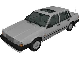 Volvo 740 GL (1985) 3D Model preview