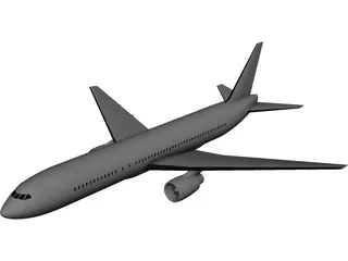 Boeing 767-200 3D Model preview