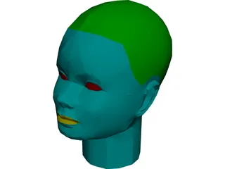 Head Female 3D Model preview