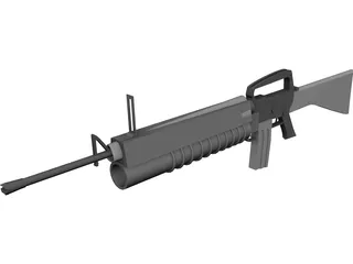 M16 A1 3D Model preview