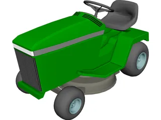 Lawnmower Riding 3D Model preview