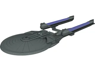Star Trek Enterprise B 3D Model preview