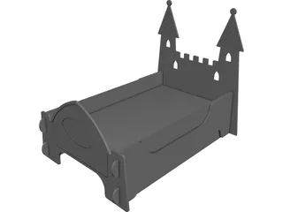 Fairy Castle Bed 3D Model preview