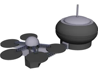 Moon Base 3D Model preview