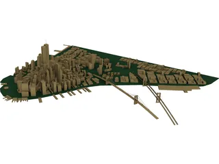 City Manhattan 3D Model preview