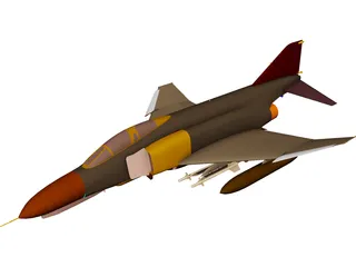 F-4E Phantom 3D Model preview
