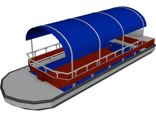 Taxi Boat 3D Model preview