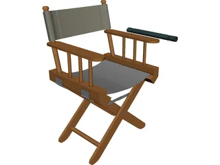 Chair Director 3D Model preview