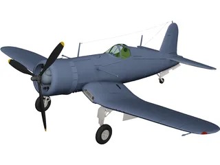 F4U-1D Corsair 3D Model preview