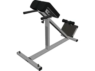 Lumbar Hyperextensions Bench 3D Model preview