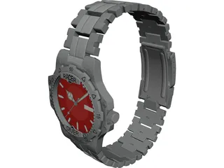 Racer Diver Watch 3D Model preview