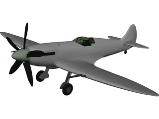 Supermarine Spitfire MK XIV 3D Model preview