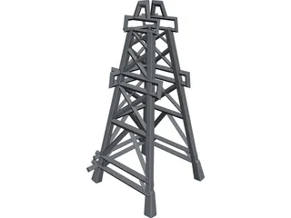 Oil Rig 3D Model preview