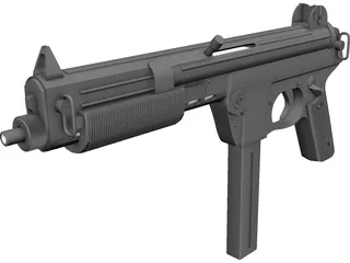 Walther MPL Submachinegun (9 mm) 3D Model preview