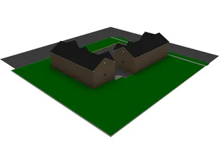Modern 4-Story Condo Building 3D Model preview