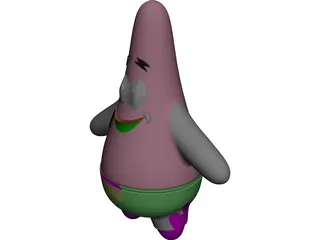 Sponge Bob Patrick Star Fish 3D Model preview