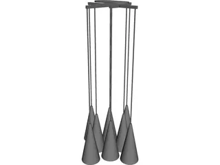 Flos Fucsia Pendant 3D Model preview