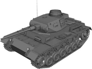 Panzer 3D Model preview