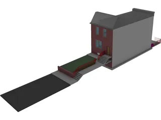Philadelphia Row Home 3D Model preview