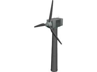 Wind Turbine 3D Model preview