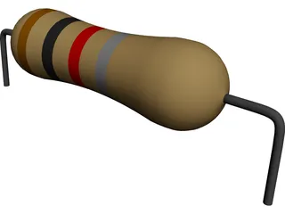 Resistor 1 Kilohm 3D Model preview
