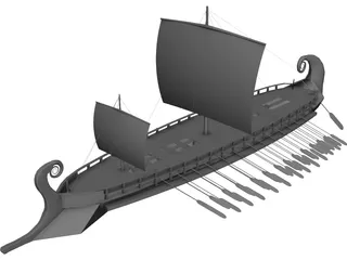 Trireme 3D Model preview