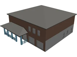Two Story Home 3D Model preview